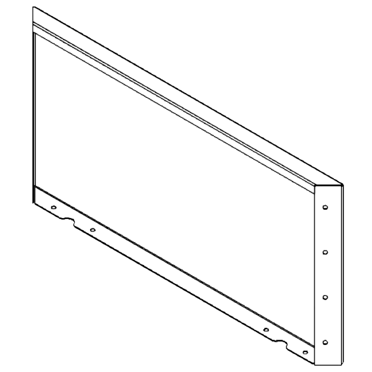 Milteliniu būdu dengtas plieninis skydas 40 x 80 cm