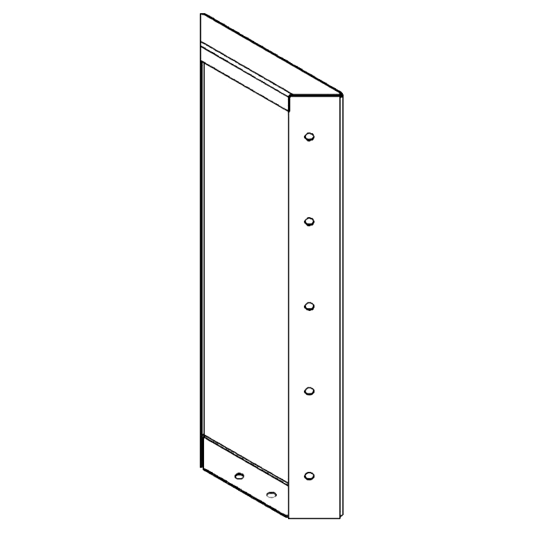 Milteliniu būdu dengtas plieninis skydas 50 x 20 cm