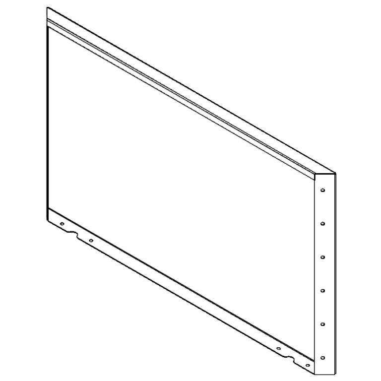 Milteliniu būdu dengtas plieninis skydas 60 x 100 cm