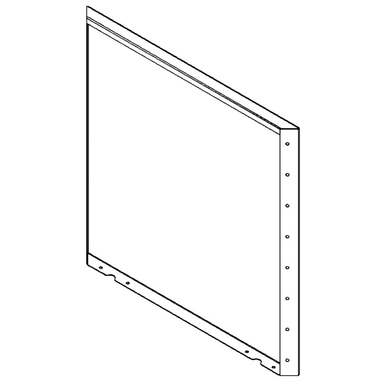 Milteliniu būdu dengtas plieninis skydas 80 x 80 cm