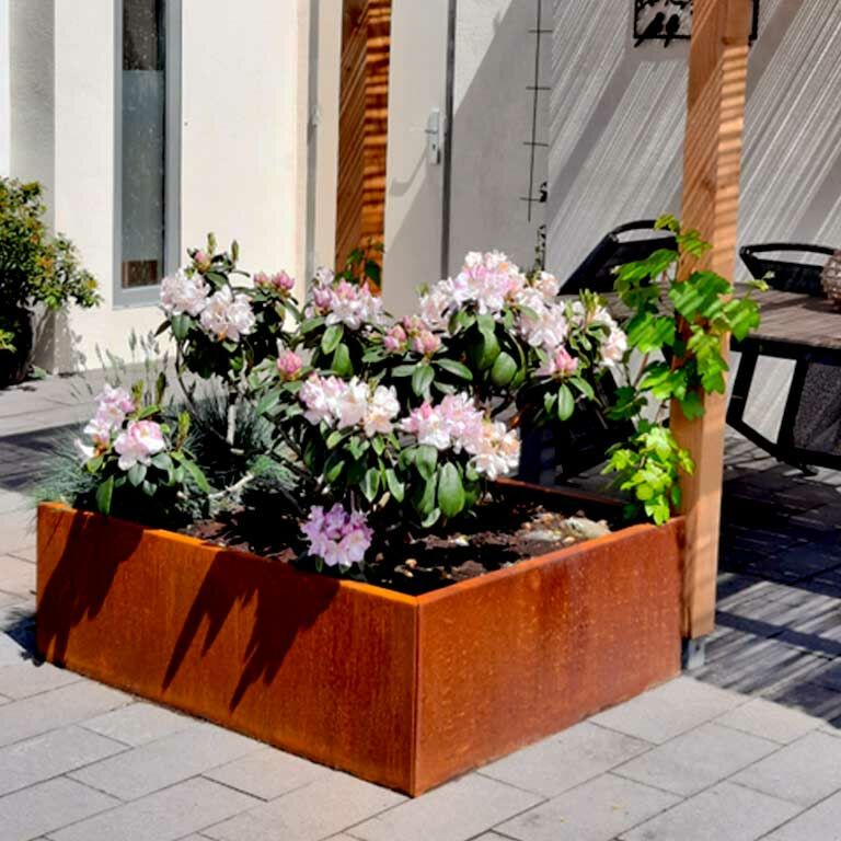 Corten plieno lauko vazonas Texas 100 x 120 cm