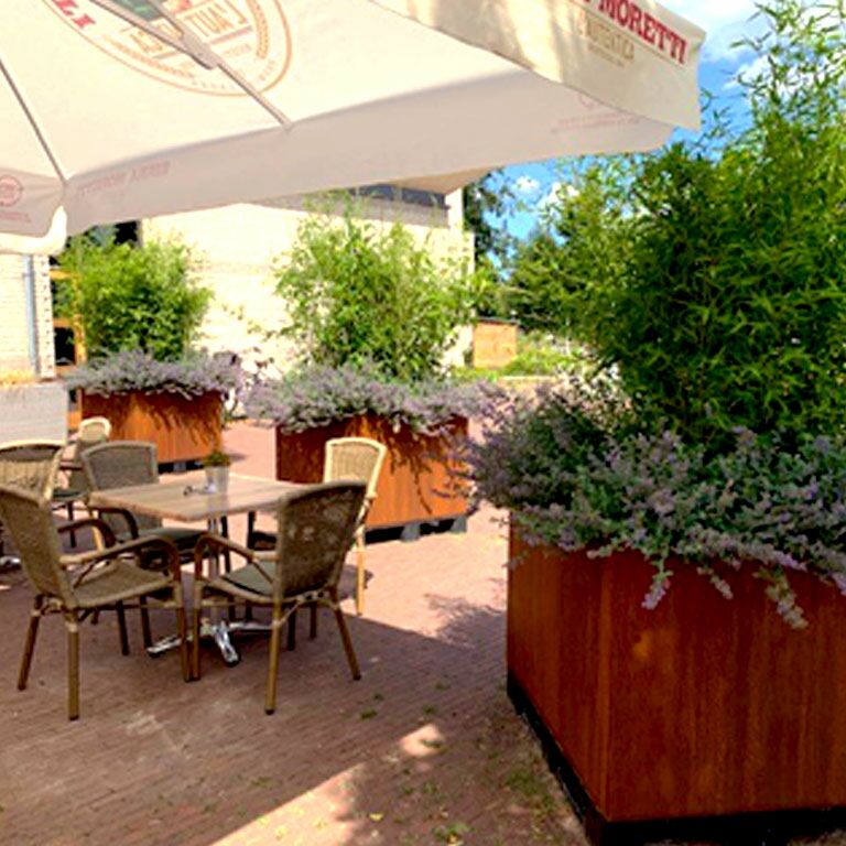 Corten plieno lauko vazonas Texas 100 x 120 cm