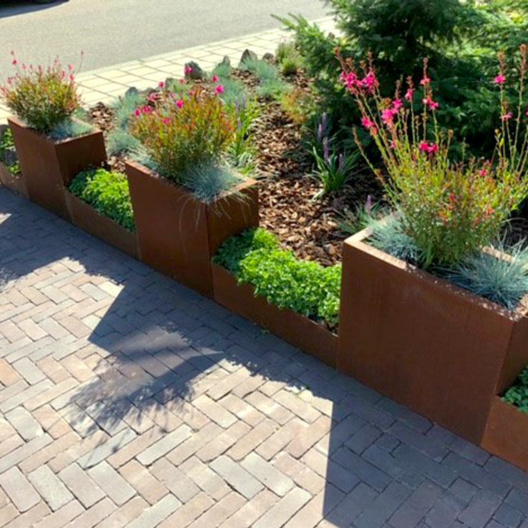 Corten plieno lauko vazonas Texas 30 x 60 cm