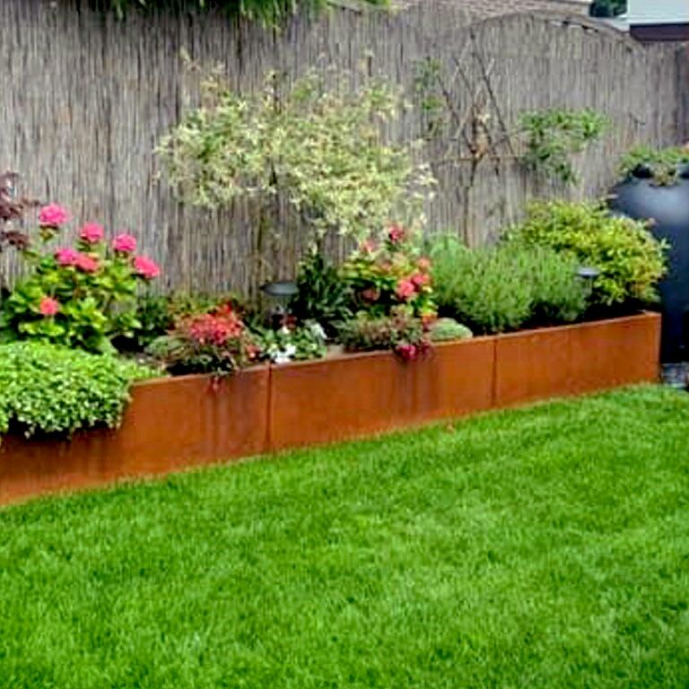 Corten plieno lauko vazonas Texas xxl 480 x 100 cm