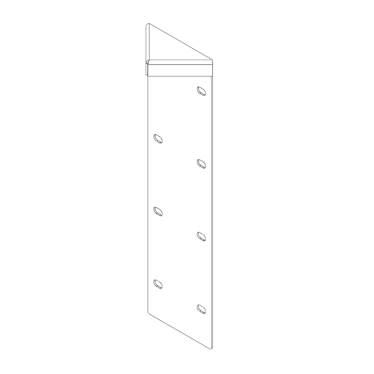 Kampinis elementas korteninis plienas 180° 40 cm