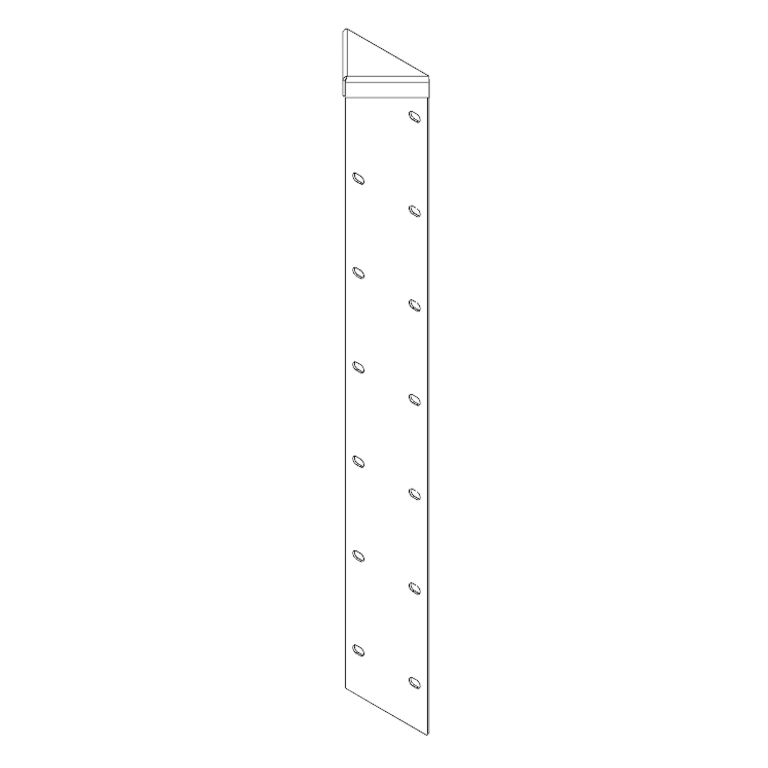 Kampinis elementas korteninis plienas 180° 70 cm