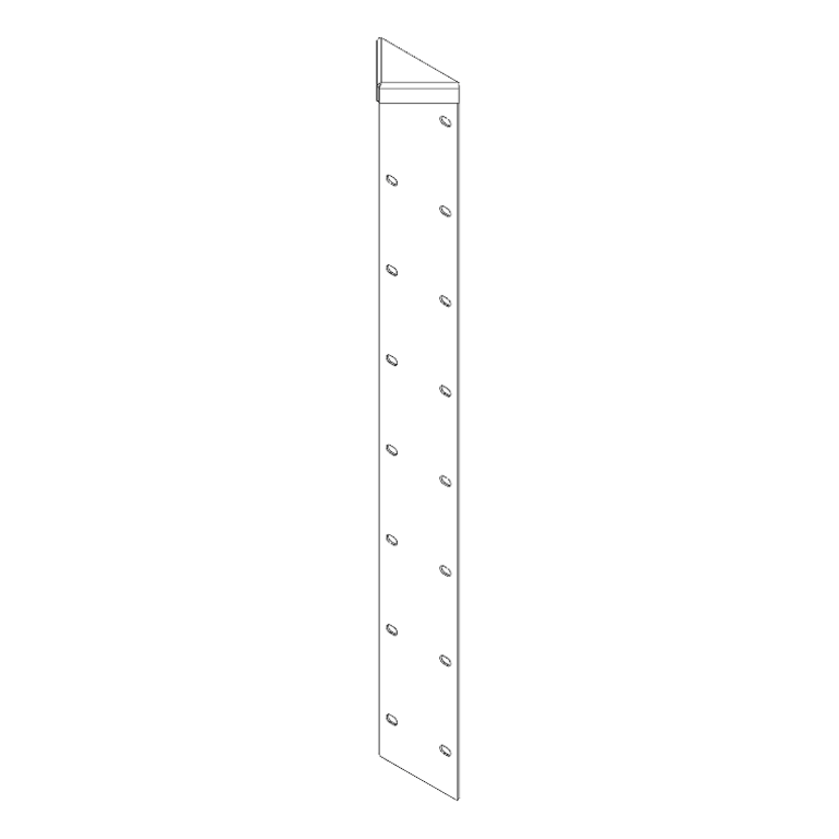 Kampinis elementas korteninis plienas 180° 80 cm