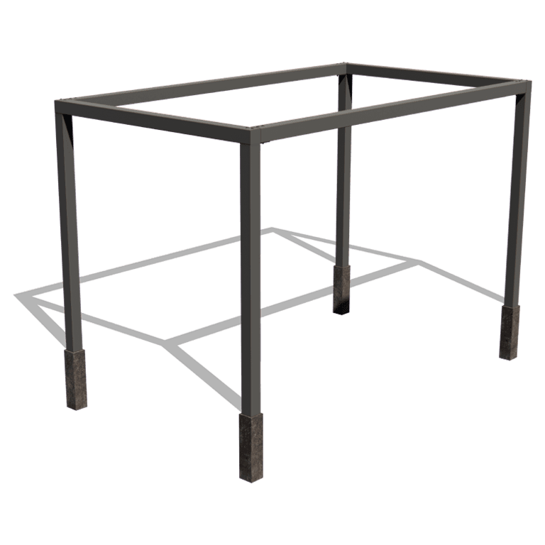 Milteliniu būdu dengta plieninė pergola sąranka kvadratas 424 x 250 cm