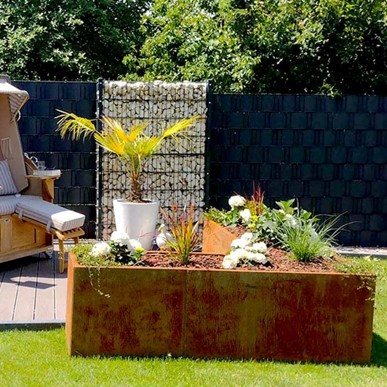 Corten plieno lauko vazonas Kansas 60