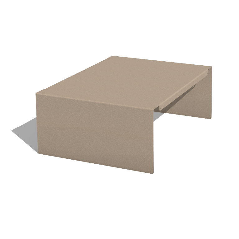Milteliniu būdu dengtas plieninis lauko vazonas platforma 40 x 51 x 20 cm