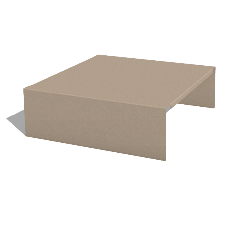Milteliniu būdu dengtas plieninis lauko vazonas platforma 60 x 61 x 20 cm