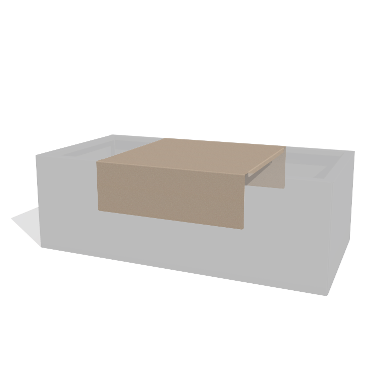 Milteliniu būdu dengtas plieninis lauko vazonas platforma 60 x 61 x 20 cm