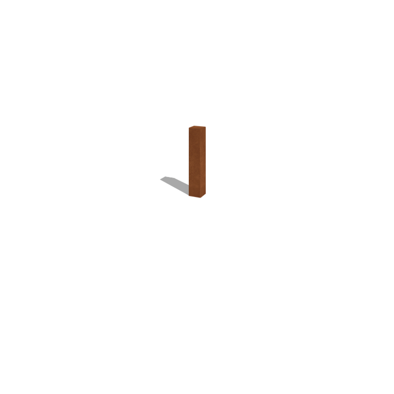 Tvoros stulpas iš corten plieno 60 cm
