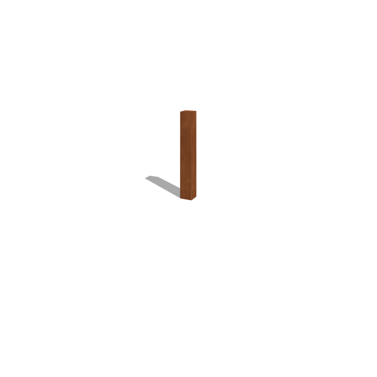 Tvoros stulpas iš corten plieno 80 cm