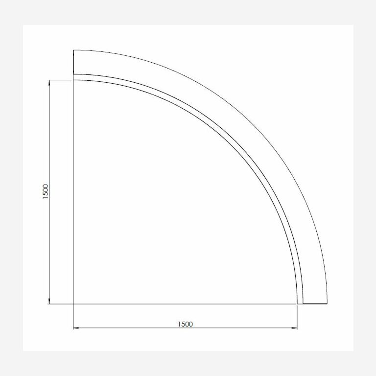 Corten plieno atraminė sienelė vidinis išlinkis 150 x 150 cm (aukštis 40 cm)