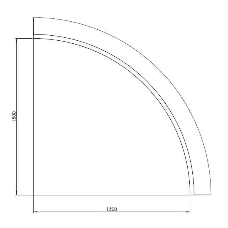 Corten plieno atraminė sienelė vidinis išlinkis 150 x 150 cm (aukštis 30 cm)
