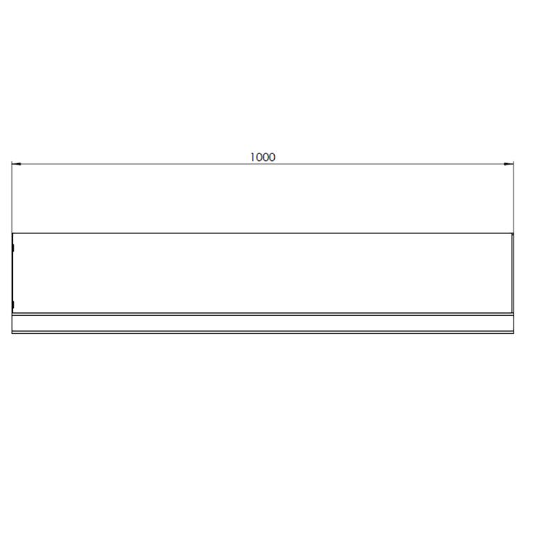 Milteliniu būdu dengta plieninė atraminė sienelė tiesus 100 cm (aukštis 60 cm)