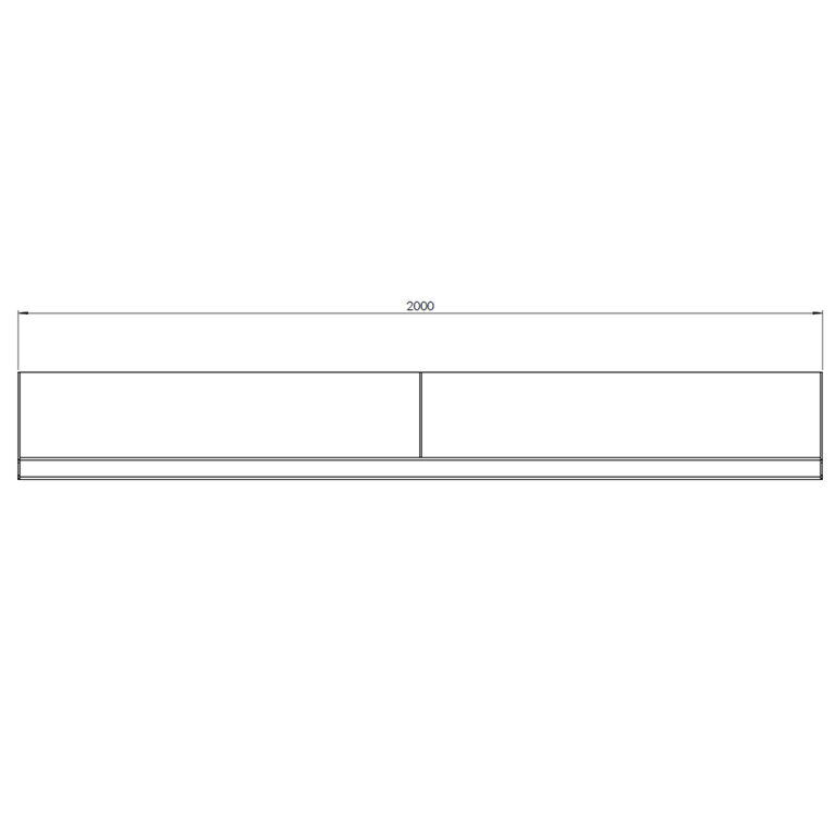 Milteliniu būdu dengta plieninė atraminė sienelė tiesus 200 cm (aukštis 50 cm)