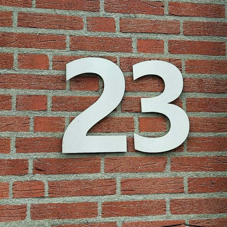 Nerūdijančio plieno namo numeris 1 - 30 cm
