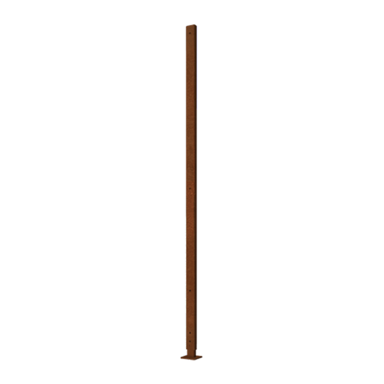 Corten plieno stovas tiesus plokščias pagrindas su 190 x 6 x 3 cm