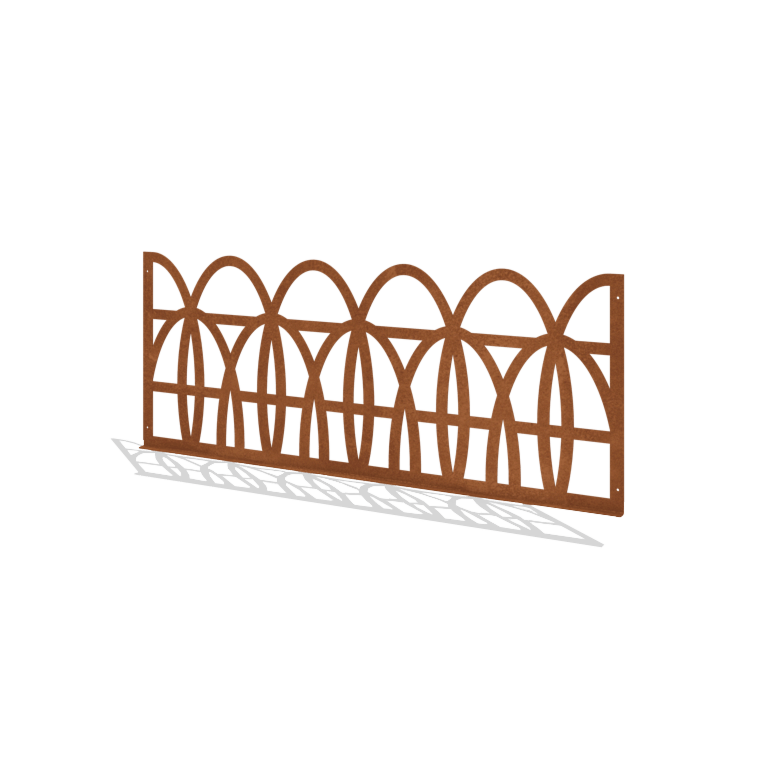 Corten plieno dekoratyvinė tvora T 149 x 60 cm