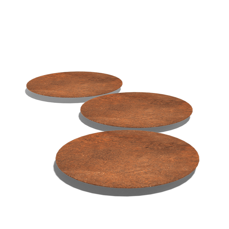 Corten plieno pakopa plytelė Apvalus 50