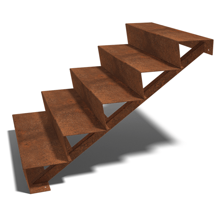 Corten plieno lauko laiptai New York 5- (plotis 120 cm)