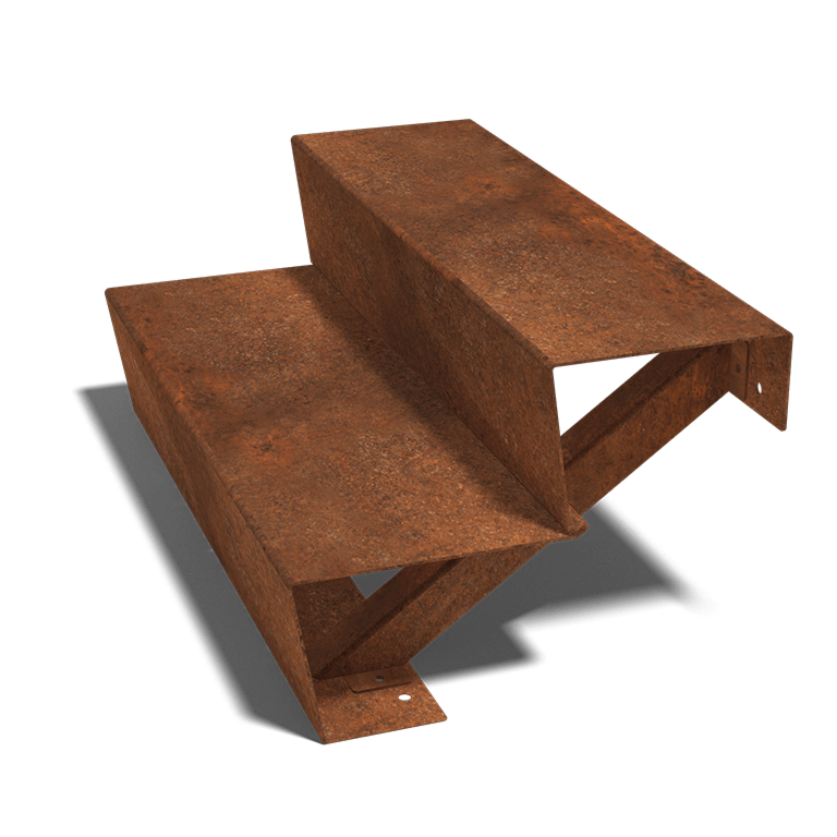 Corten plieno lauko laiptai New York 2 laipteliai (plotis 120 cm)