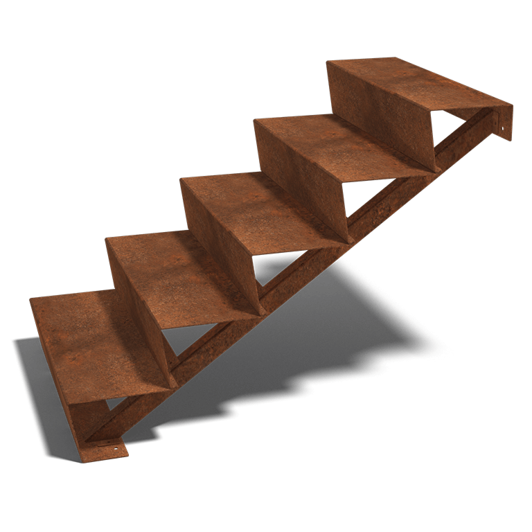 Corten plieno lauko laiptai New York 5- (plotis 100 cm)
