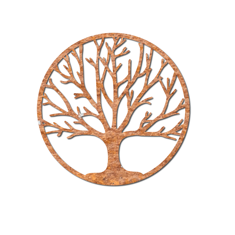 Corten plieno sienų dekoracijos Medis