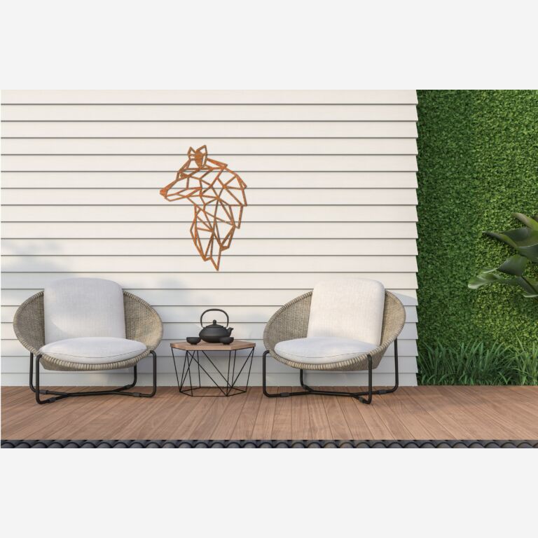 Corten plieno sienų dekoracijos Vilkas 2.0