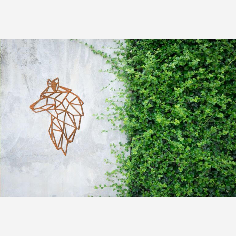 Corten plieno sienų dekoracijos Vilkas 2.0