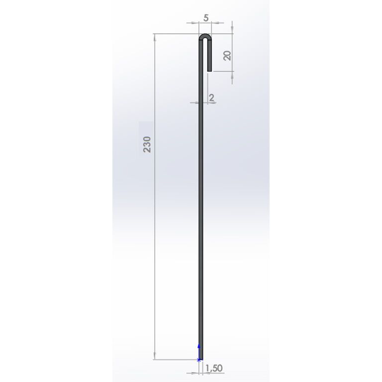 Corten plieno sodo apvadai suplotas 23 cm (ilgis 240 cm)