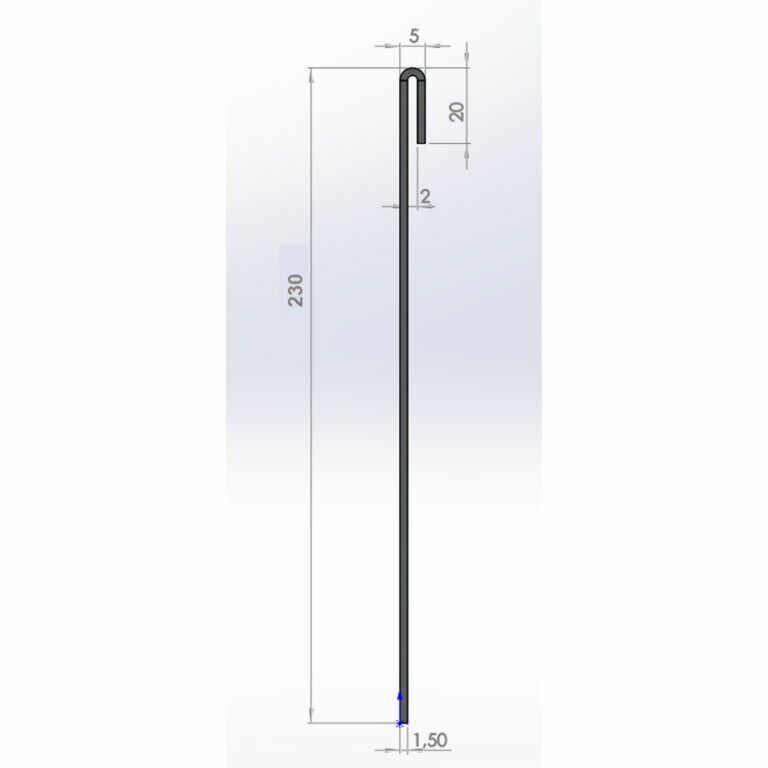 Corten plieno sodo apvadai suplotas 23 cm (ilgis 150 cm)
