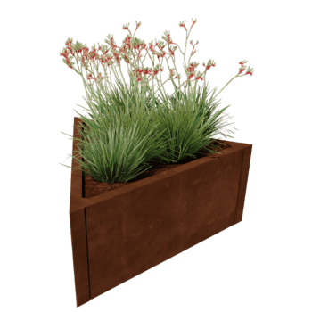 Corten plieno lauko vazonas Alaska lygiakraštis 80 cm