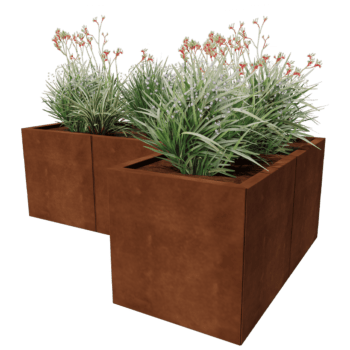 Corten plieno lauko vazonas Kansas 50