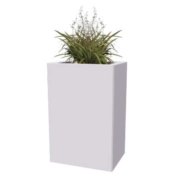 Plieninis lauko vazonas - Stačiakampis - 40 x 30 x 30 cm - kita RAL spalva - Su dugno plokšte - Su kojomis