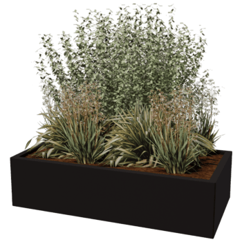 Milteliniu būdu dengtas plieninis lauko vazonas Texas 60 x 120 cm