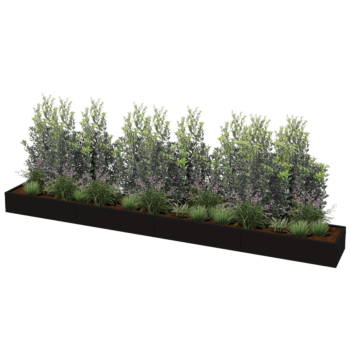 Plieninis lauko vazonas XXL - Stačiakampis - 480 x 60 x 40 cm - kita RAL spalva - Be dugno plokštės