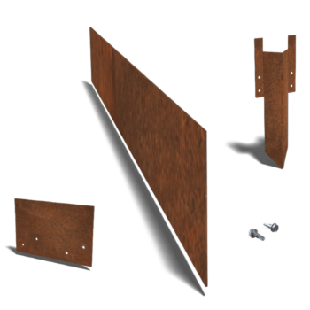 Corten plieno sodo apvadai tiesus 15 cm komplektas 24 metrams
