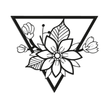 Plieno sienų dekoracijos - Gėlė 1.0 Small - 50 x 57 cm