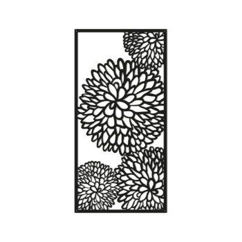 Plieno sienų dekoracijos - Gėlė 2.0 Large - 100 x 50,2 cm