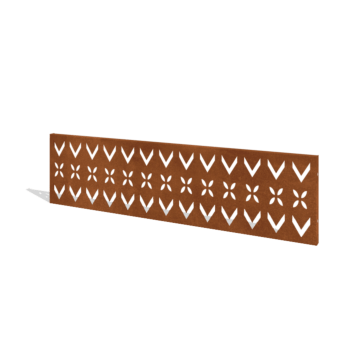 Corten plieno tvora H plokštė V 180 x 47,5 cm