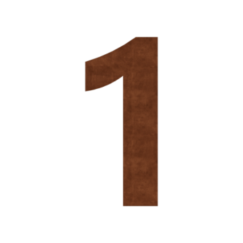 Corten plieno namo numeris 1 - 30 cm