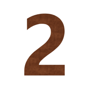 Corten plieno namo numeris 2 - 15 cm