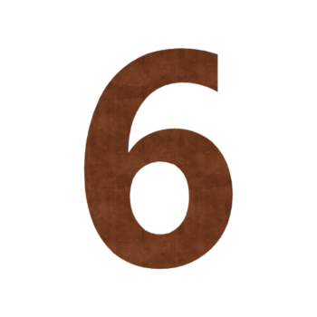 Corten plieno namo numeris 6 - 10,1 x 15 cm - Savaime lipnus
