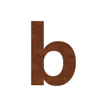 Corten plieno namo numeris B - 9,9 x 15 cm - Savaime lipnus