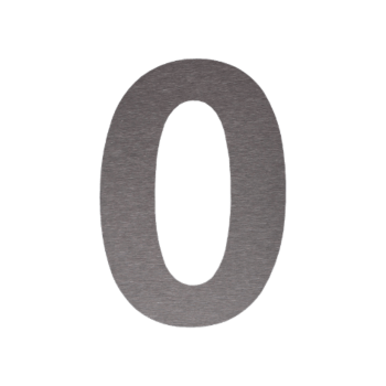 Nerūdijančio plieno namo numeris 0 - 10,4 x 15 cm - Šepetuotas