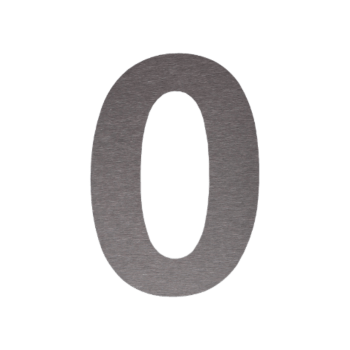Nerūdijančio plieno namo numeris 0 - 20,4 x 30 cm - Šepetuotas