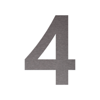 Nerūdijančio plieno namo numeris 4 - 30 cm